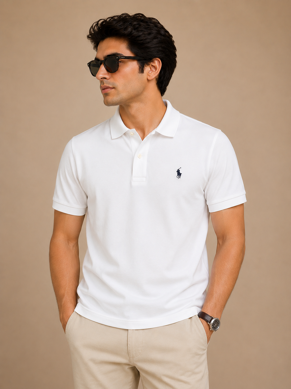 RL Collar White T-shirt