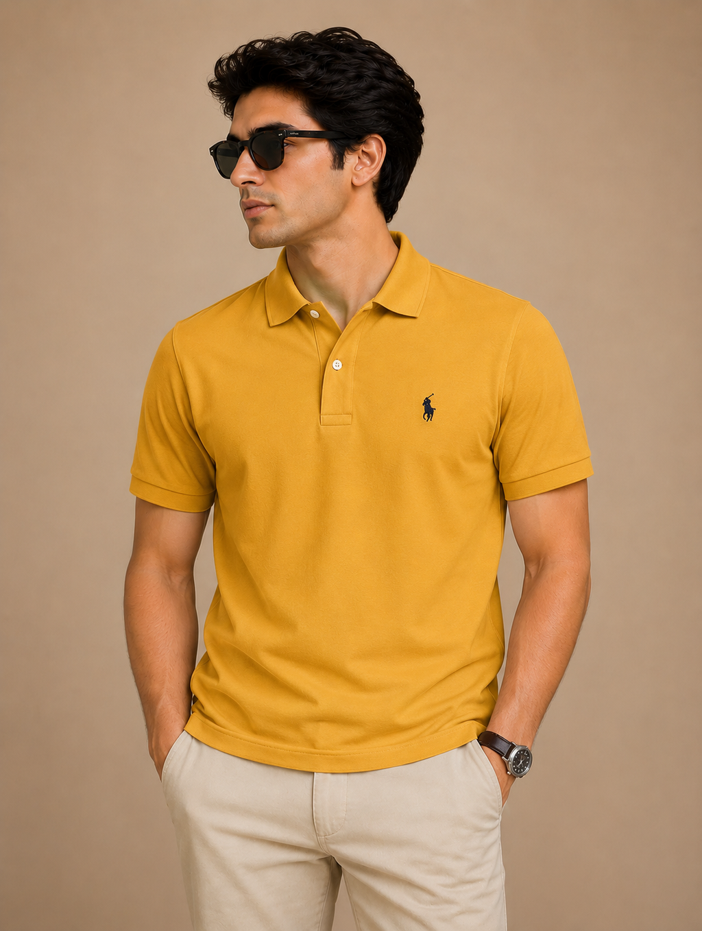 RL yellow Collar T-Shirt