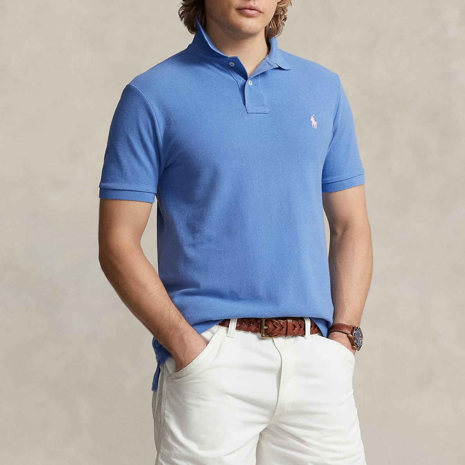RL Sky Blue Collar T-Shirt