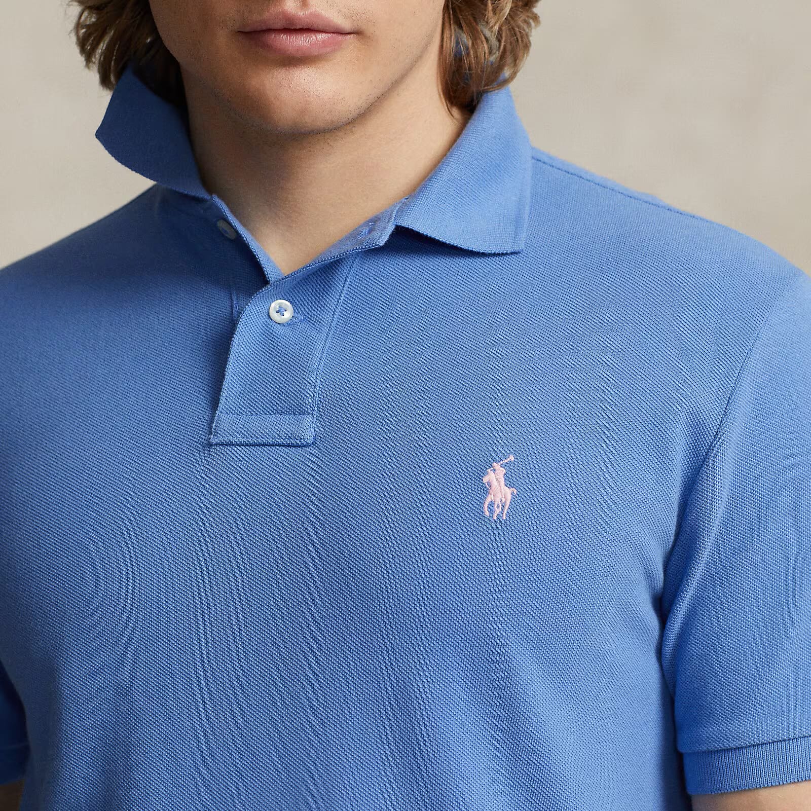 RL Sky Blue Collar T-Shirt