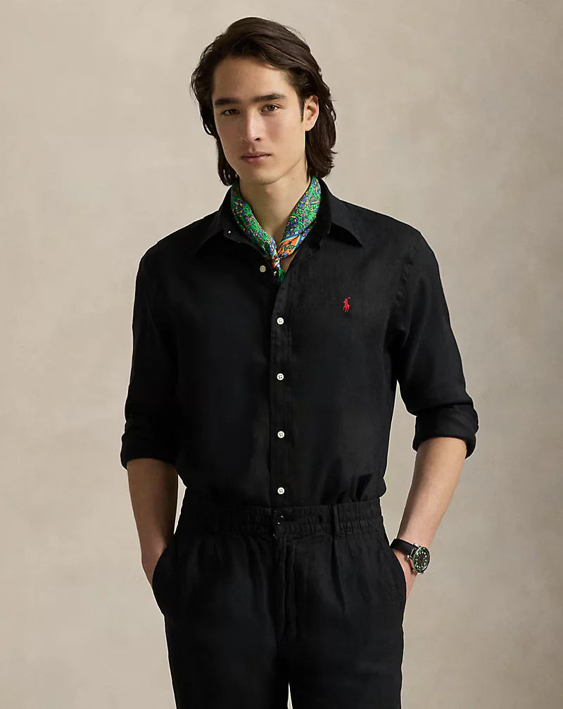 RL Black Oxford Shirt