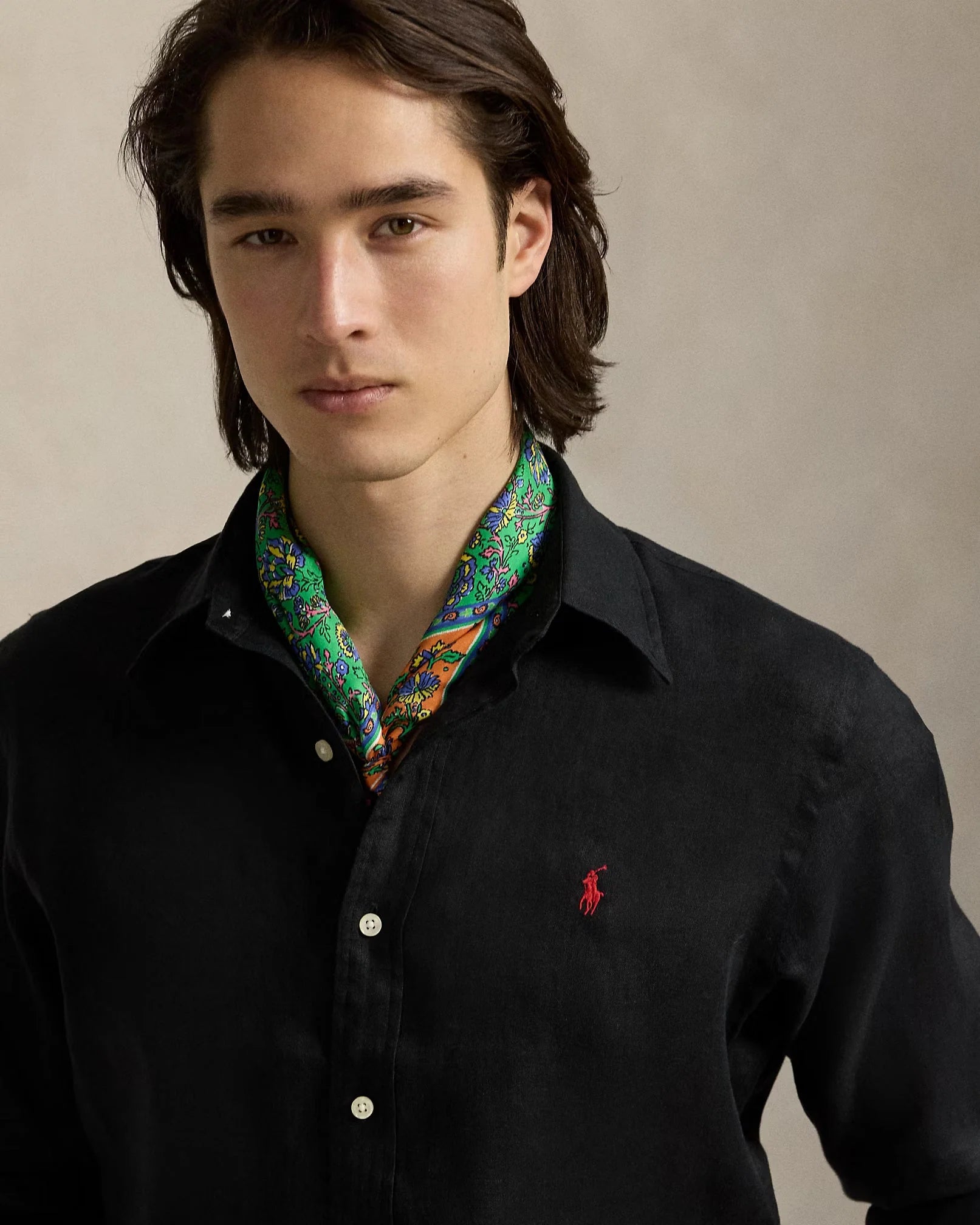 RL Black Oxford Shirt